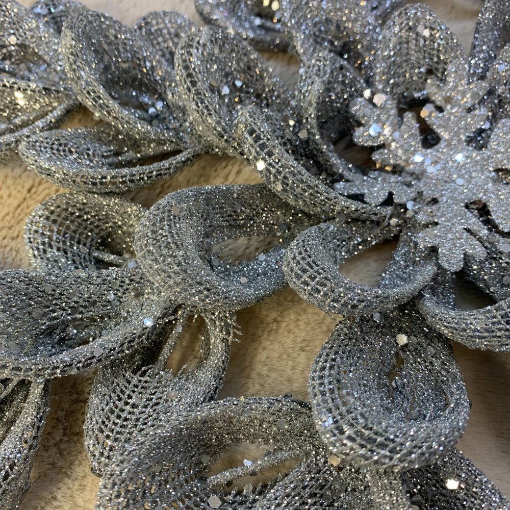 Large Glittered Snowflake - Picture 4 of 5